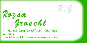 rozsa groschl business card